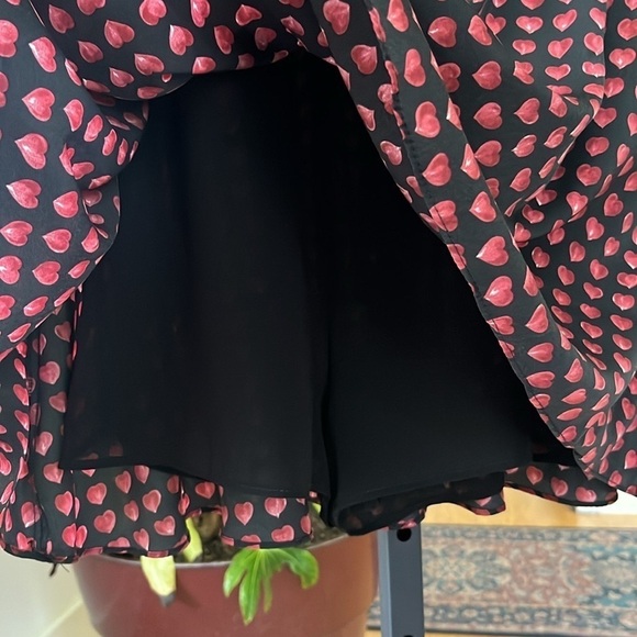 ZARA Heart Print Babydoll Mini Dress NWT Size Large - Picture 9 of 15